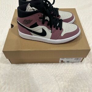 Jordan Women's Mid Sneakers - Black and Purple